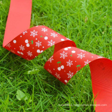 Wholesale printing grosgrain ribbon/outdoor fabric christmas ribbon